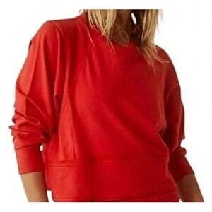 Free People FP Movement Womens S Where The Wind Blows Pullover Crop Sweatshirt